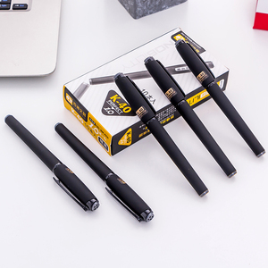 百通K-40中性笔加粗大容量1.0mm黑色水笔碳素签名笔磨砂杆签字笔