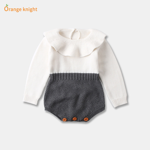 新生婴儿衣服手工编织小毛衣韩版0-6个月女宝宝长袖秋冬针织毛线