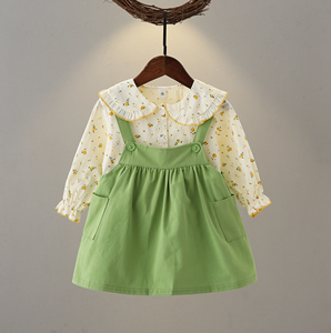 童装连衣裙0-1-2-3岁4女宝宝裙子春秋装女童小女孩衣服秋天套装69