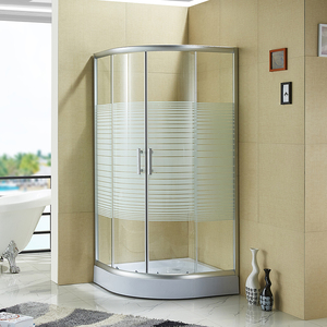 简易弧扇形淋浴房洗澡卫生间整体沐雨房玻璃浴屏定制干湿分离隔断