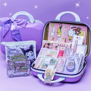 一年级学生文具套装小女孩高档电动文具库洛米盲盒笔袋精致收纳盒