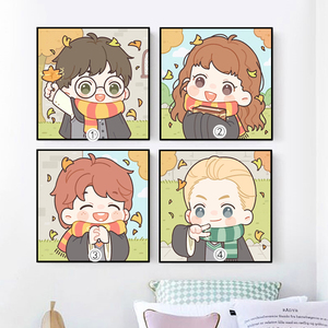 5d新款欧式q版哈利波特赫敏钻石画满钻方圆钻儿童卧室贴钻十字绣