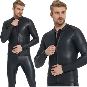 2mm光皮潜水上衣男士分体保暖cr氯丁橡胶潜水衣防晒御寒冬游泳衣