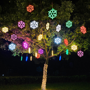 led五角星雪花柔性灯带户外防水挂树上的亮化街道商场挂件装饰灯