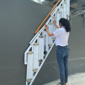 靠墙折叠楼梯家用阁楼侧面贴墙踏板梯户外loft复式小公寓楼楼梯