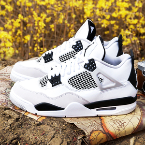 兄弟体育air jordan 4 aj4小白水泥灰白黑熊猫 篮球鞋 dh6927-111