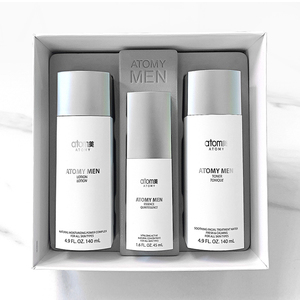 韩国官方正品atomy艾多美男士面部护理套装精华3三件套化妆水乳液
