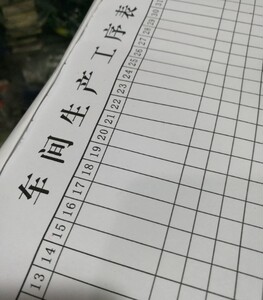 服装制衣车间生产流水线五袋款牛仔裤工序表