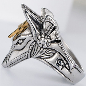 狼头戒指钛钢