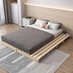 榻榻米床架防潮透气木板床地台支撑实木硬床垫落地专用排骨架床板