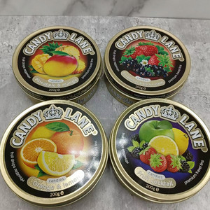 俄罗斯莫诺皇冠牌铁盒水果糖硬糖喜糖香橙柠檬菠萝芒果草莓混合