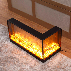 定制壁炉仿真火焰芯l形转角电子装饰柜嵌入式假观火炉取暖器家用