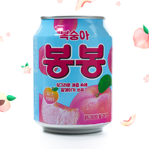 韩国进口海太桃果粒果汁饮料  桃子味饮料 238ml (964)