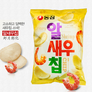 韩国农心鲜虾片虾味膨化片看剧休闲零食68g399