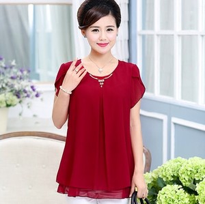 中老年女装夏装胖妈妈装加肥加大码中年妇女太太宽松短袖t恤上衣