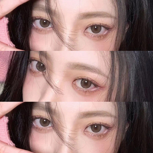 川子棕美瞳半年抛女网红款少女黑色大萝莉水润舒适隐形眼镜男tina
