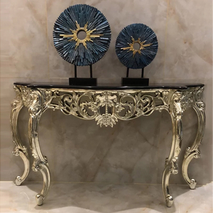 欧式玄关桌复古雕花条案别墅靠墙装饰柜法式艺术大理石玄关台家用