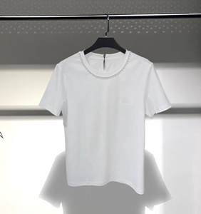 纯棉T恤女2023夏装新白色打底衫短袖圆领上衣S23210312Z20