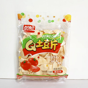 盼盼q土豆片105g*5袋 原味番茄味香辣味土豆片休闲零食田园薯片