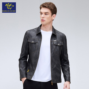 t-1213w31018保罗贵族男士休闲皮衣