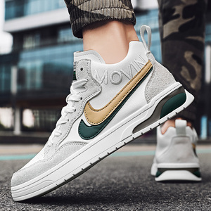 新品鸿星尔克aj男鞋高帮夏季透气2021新款学生运动休闲平板鞋秋季