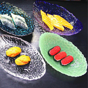 船型果盘创意玻璃盘椭圆形香蕉船盘子小位上船盘精致水果碟船形碗