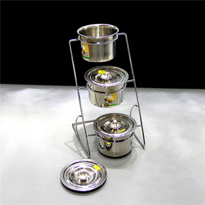 火锅店自助餐调料架商用蘸料架子厨房不锈钢小料台盒置物罐调味碗