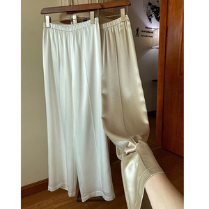 坠感丝绸裤子女