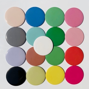 彩色小圆镜糖果色化妆镜子直径7cm纯色圆形便携可爱随身学生铁圈