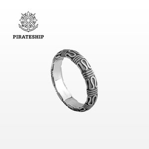 海盗船925银戒指女魔戒复古情侣对戒指男食指饰品时尚个性刻字