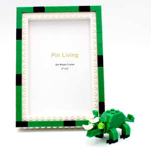 拼忆 diy儿童乐高积木相框恐龙相片手工摆台亲子创意活动礼品