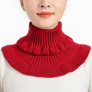 新款护颈椎围脖女秋冬季套头保暖脖套百搭装饰针织时尚毛线假领子