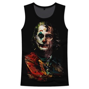 marvel漫威蝙蝠侠电影周边衣服小丑joker联名印花网眼背心男款t恤