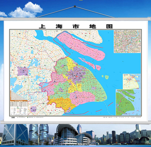 80一网优选淘宝最新版2021年上海市交通旅游图地图双面生活出行城市