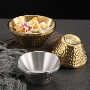 304不锈钢绵绵冰碗创意金色高颜值网红刨冰碗沙冰碗雪糕碗沙拉碗
