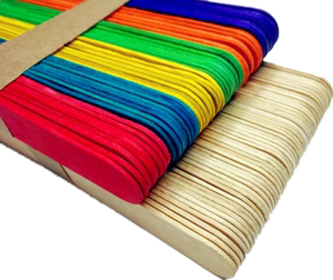 彩色雪糕棒原木冰棍棒 创意diy手工制作玩具模型材料小木片木棍