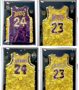 用来做永生花球衣的lakers字母布贴科比24号bryant永生花球衣贴布