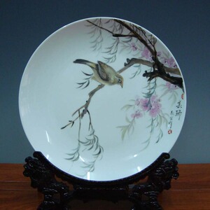 手绘装饰盘子画