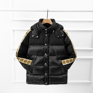 gucci/古驰21秋冬新品男女款经典反光双袖织带logo休闲羽绒服外套