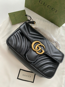 国现 | gucci古驰经典马蒙marmont22cm小号爱心双g链条单肩斜跨包