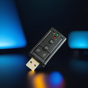 八鹰外置USB独立7.1声卡5H带线台式机笔记本音响耳机麦克风转换器