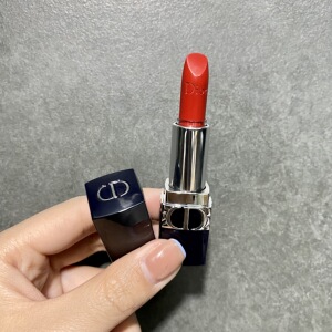 国柜中小样dior/迪奥烈艳蓝金丝绒口红999正红色缎光丝绒唇膏1.5g