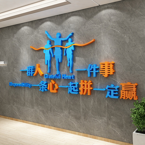 会议办公室墙面装饰企业文化墙公司布置励志标语贴纸设计车间工厂