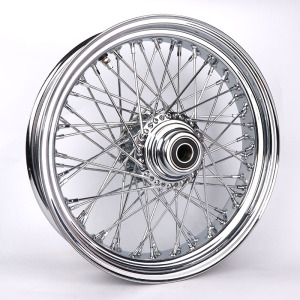 哈雷改装电镀辐条前轮轮毂16*3.5英寸60辐条摩托复古chopper现货