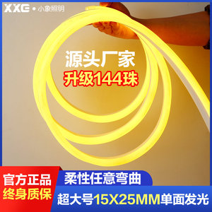 220V软灯带led柔性软管灯条户外广告招牌防水扁形霓虹造型线灯条