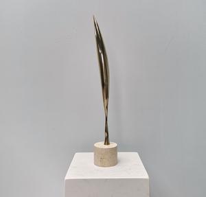 原创黄铜雕塑《空间之鸟》布朗库西纯手工超现代风格摆件极简轻奢