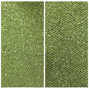 浅绿色闪粉闪亮格利特浅绿色网格布皮革布拍照镭射闪粉创意面料