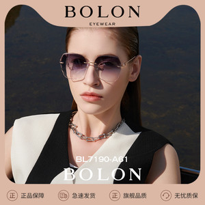 BOLON暴龙眼镜2023年新品女款彩色镜面太阳镜美颜无框墨镜BL7190