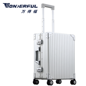 万得福AC-2223F铝镁合金旅行箱行李箱拉杆箱登机箱万向轮箱包22寸