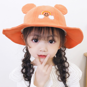 儿童帽子春秋薄款遮阳可爱卡通韩版2岁4男女宝宝渔夫帽夏季防嗮潮